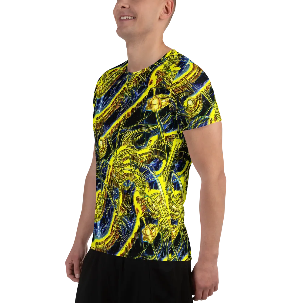 Solar Machine on Men's Athletic T-Shirt — Left