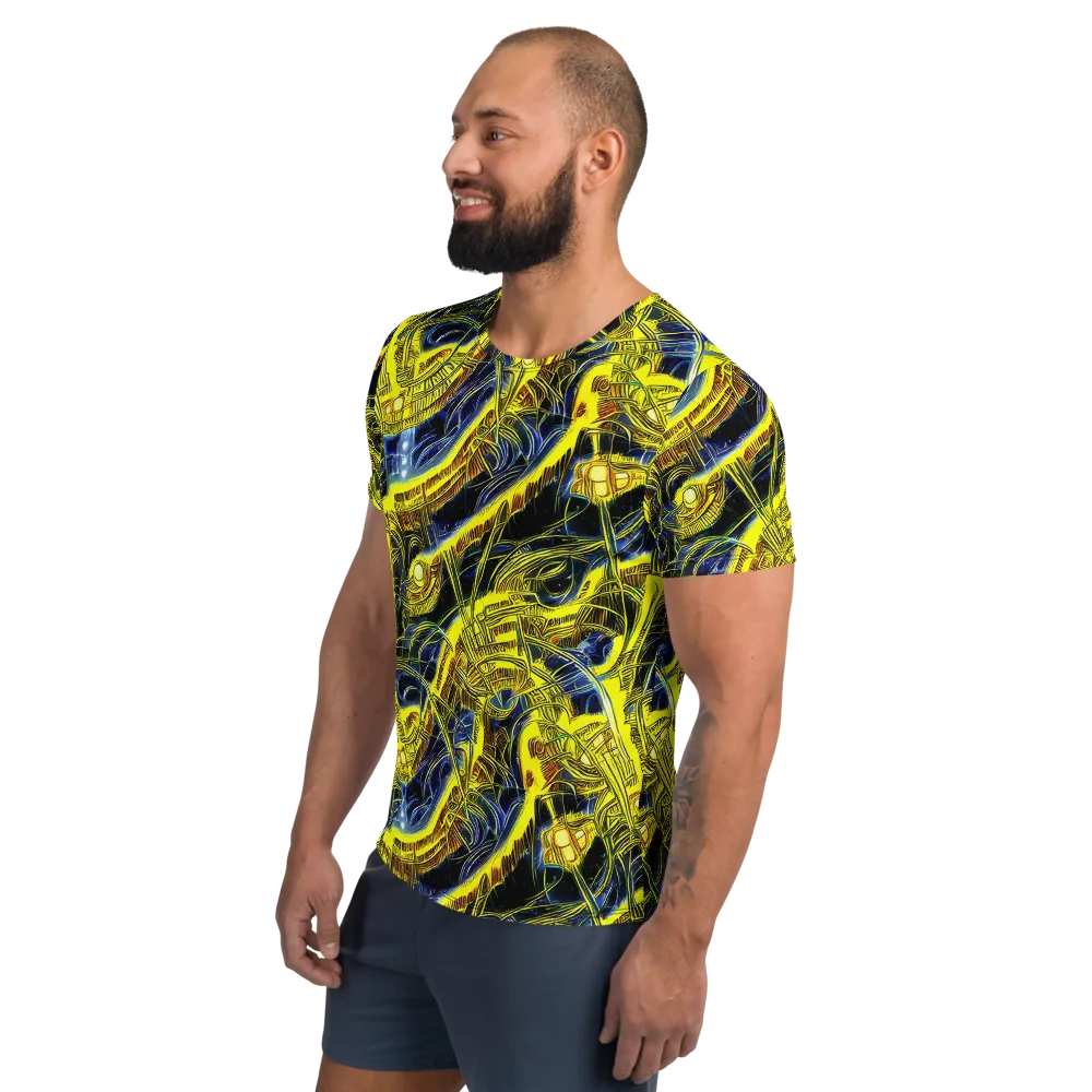 Solar Machine on Men's Athletic T-Shirt — Left