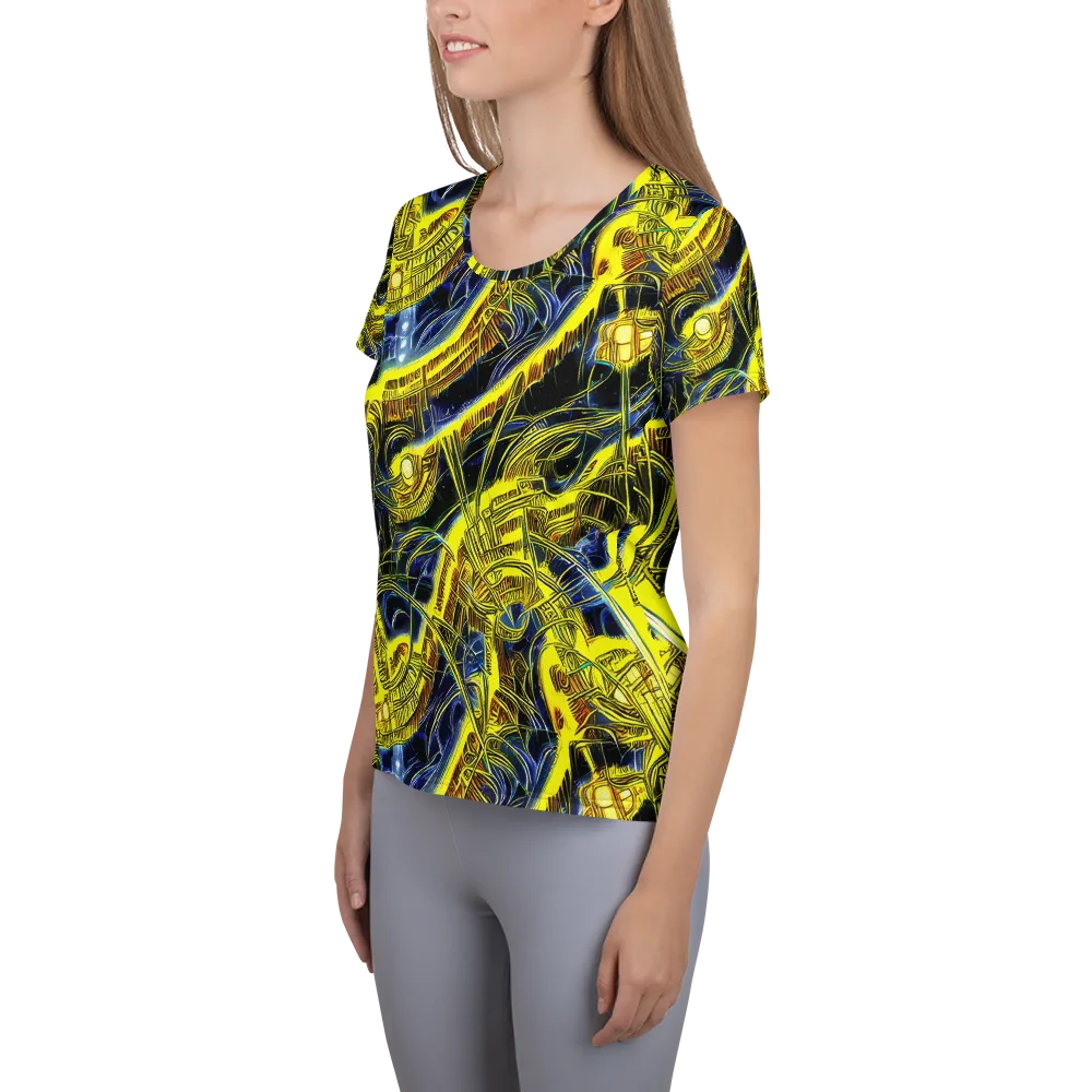 Solar Machine on Women's Athletic T-Shirt — Left