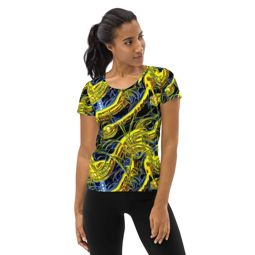 Solar Machine on Women's Athletic T-Shirt — Front