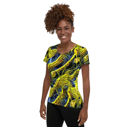 Solar Machine on a Women's Athletic T-Shirt