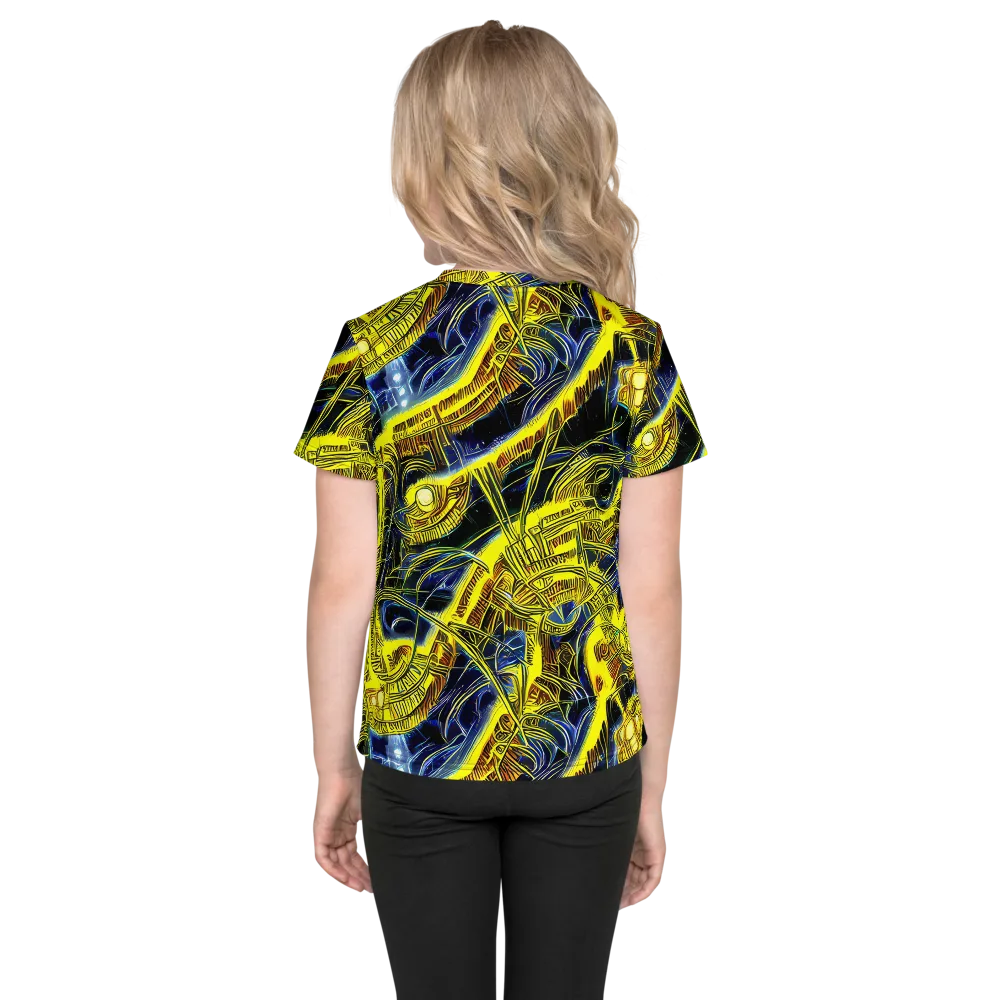 Solar Machine on Kids Crew Neck T-Shirt — Back