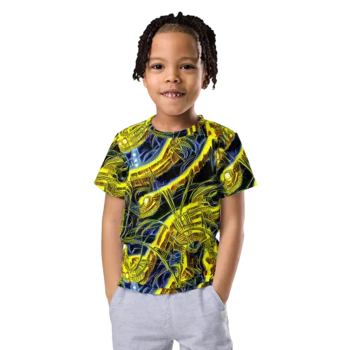 Solar Machine on a Kids Crew Neck T-Shirt