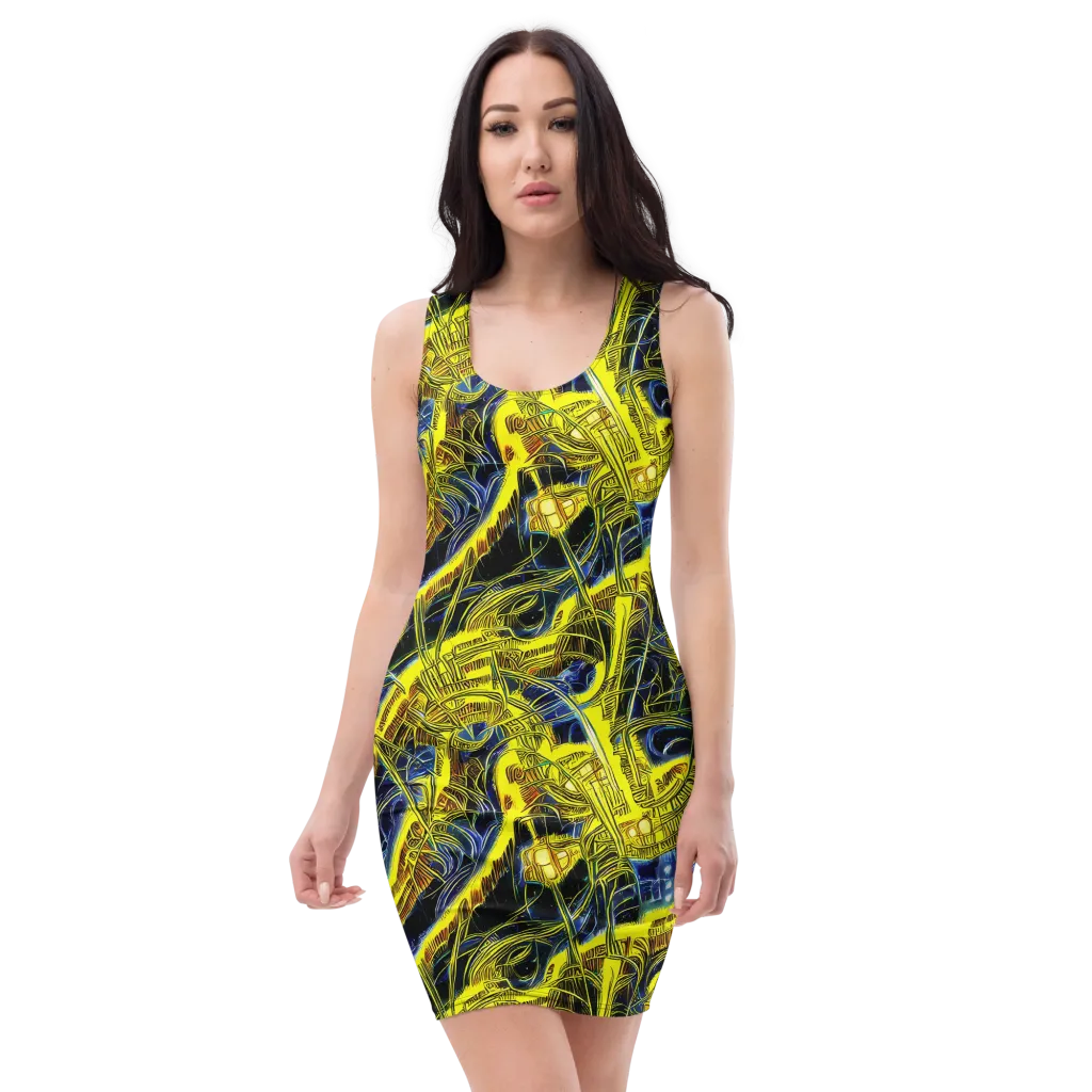 Solar Machine on Bodycon Dress — Front
