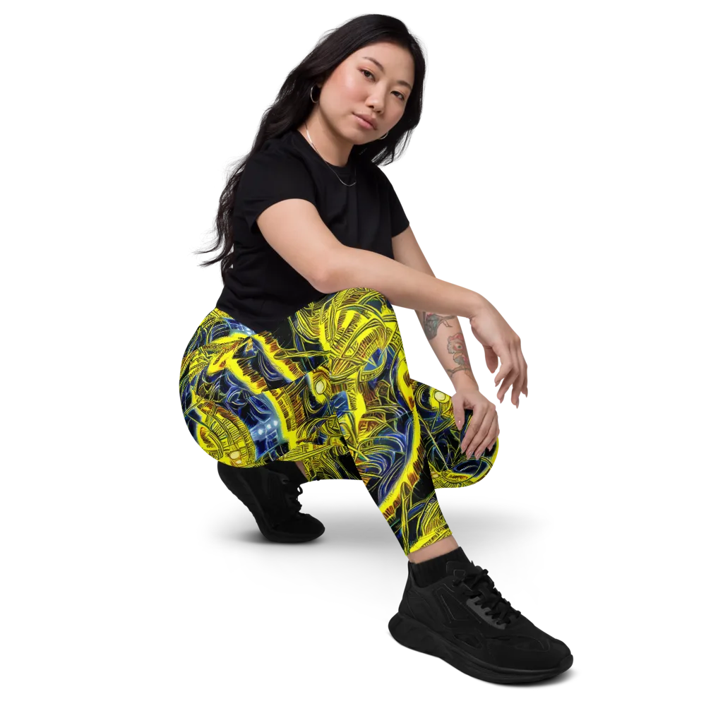 Solar Machine on Leggings with Pockets — Right Front