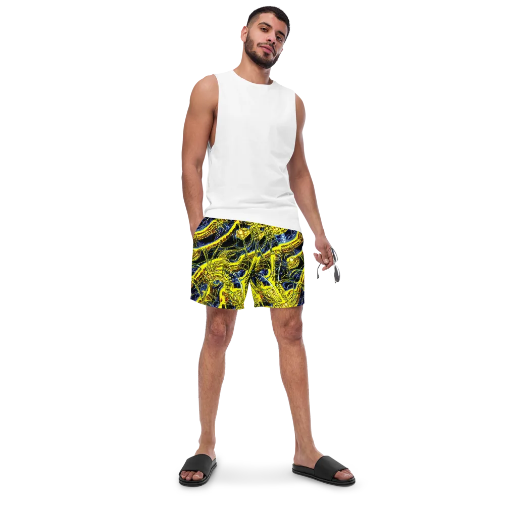 Solar Machine on Swim Trunks — Front