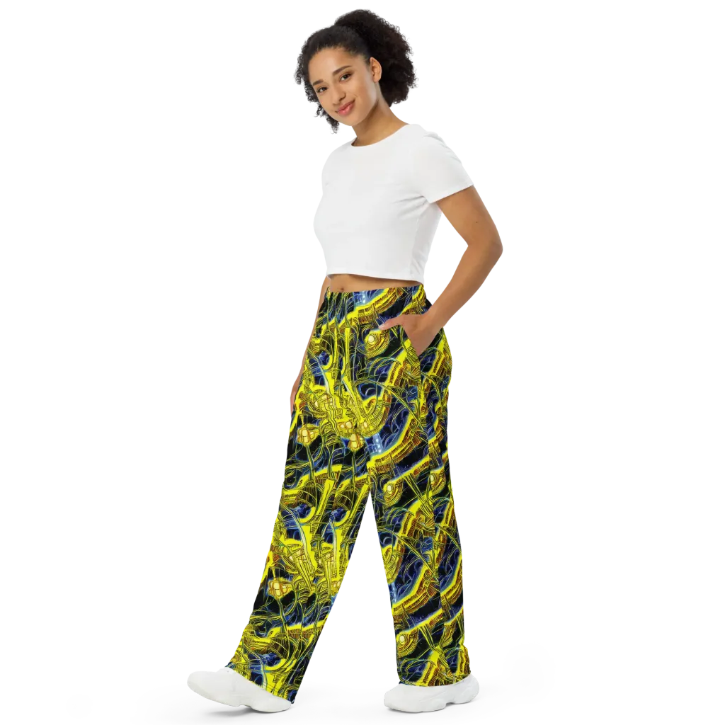 Solar Machine on Wide-Leg Pants — Left Front