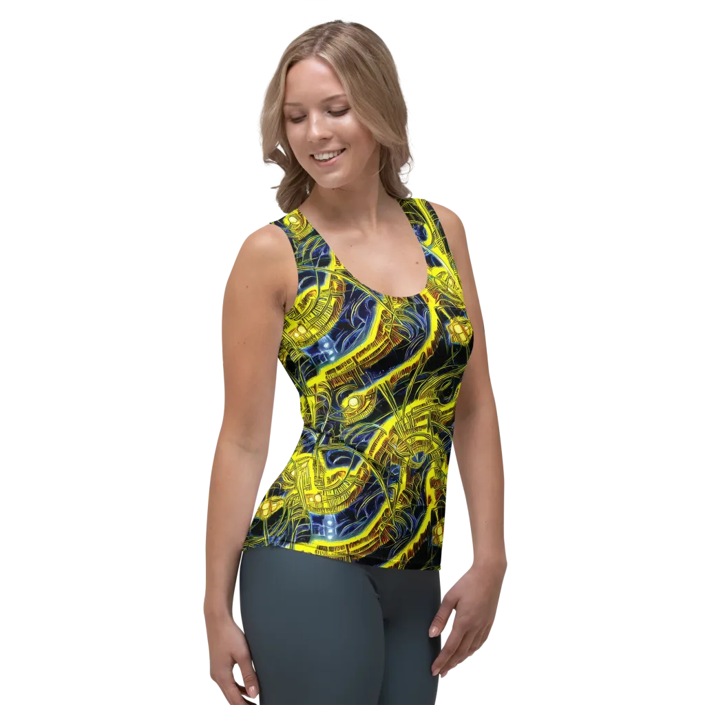Solar Machine on Women's Tank Top — Right Front