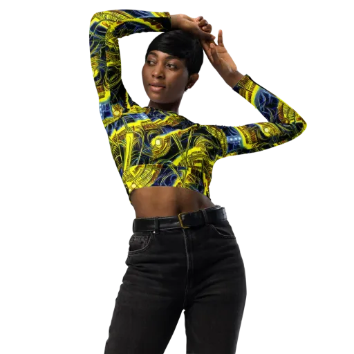 Solar Machine on a Long Sleeve Crop Top