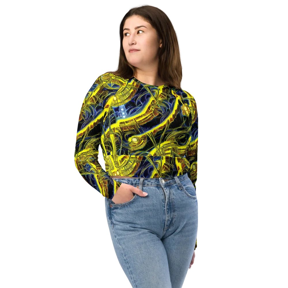 Solar Machine on Long Sleeve Crop Top — Front