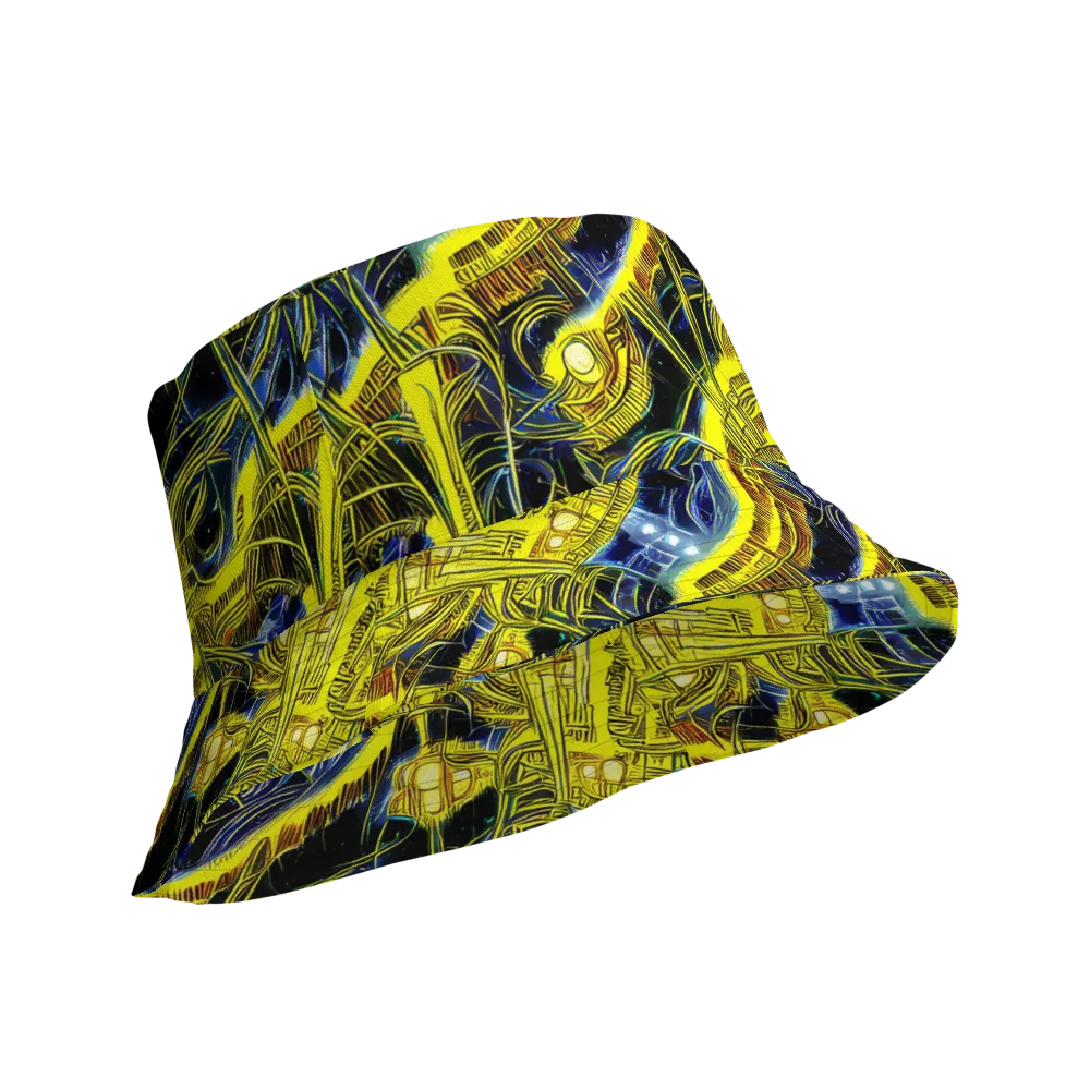 Solar Machine on Reversible Bucket Hat — Product details Outside