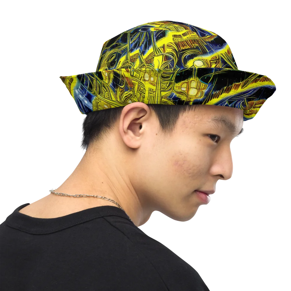 Solar Machine on Reversible Bucket Hat — Right Outside