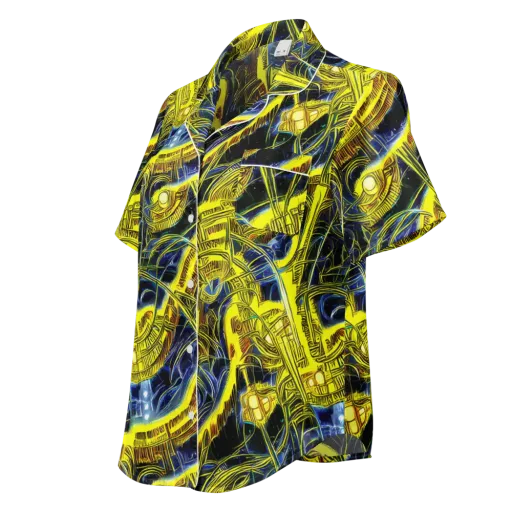 Solar Machine on a Women's Short Sleeve Pajama Top