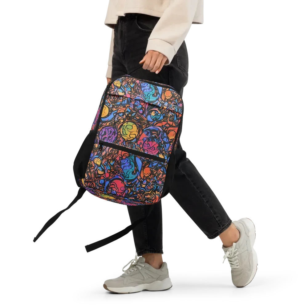 Neon Inkstorm on Utility Backpack — Front