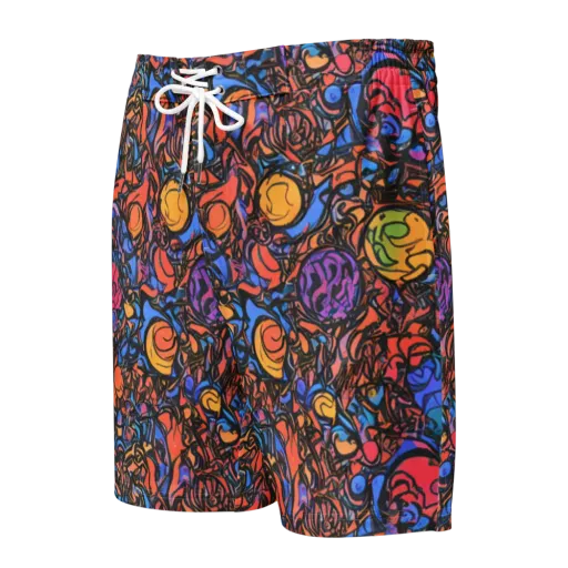 Neon Inkstorm on a Men's Board Shorts