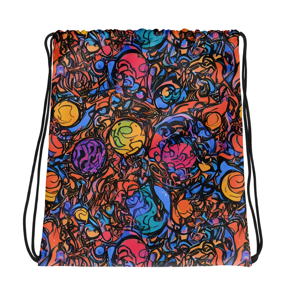 Neon Inkstorm on Drawstring Bag — Photo