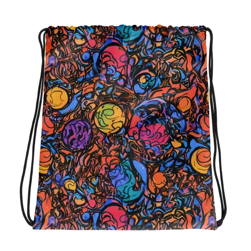 Neon Inkstorm on a Drawstring Bag