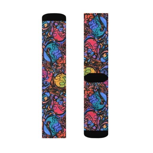 Neon Inkstorm on a Socks