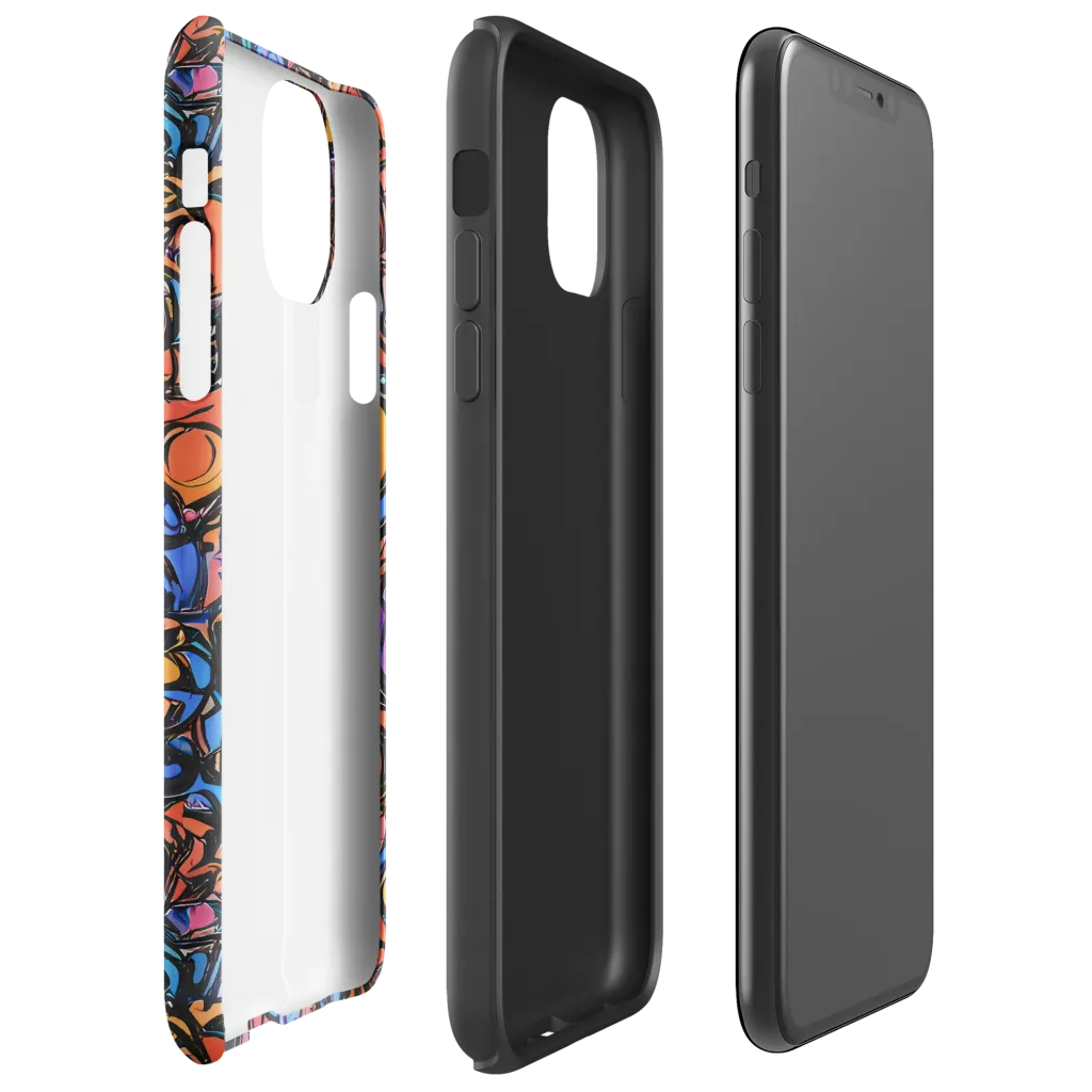 Neon Inkstorm on Tough Case for iPhone® — Right