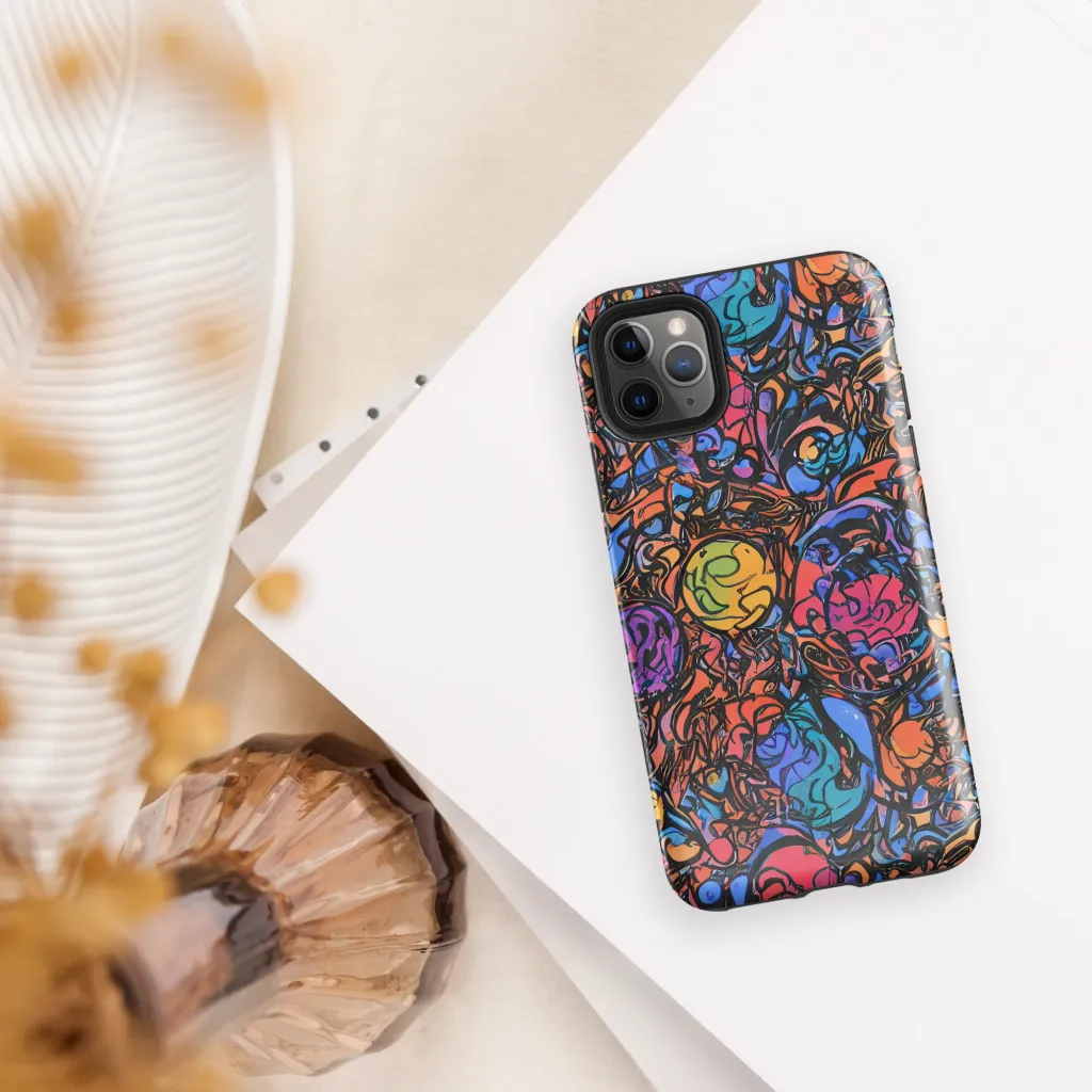 Neon Inkstorm on Tough Case for iPhone® — Front