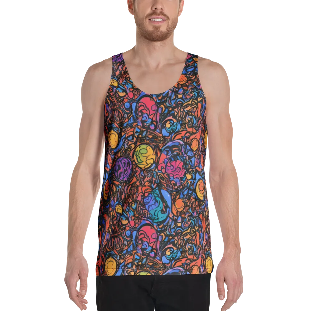 Neon Inkstorm on Men's Tank Top — Front