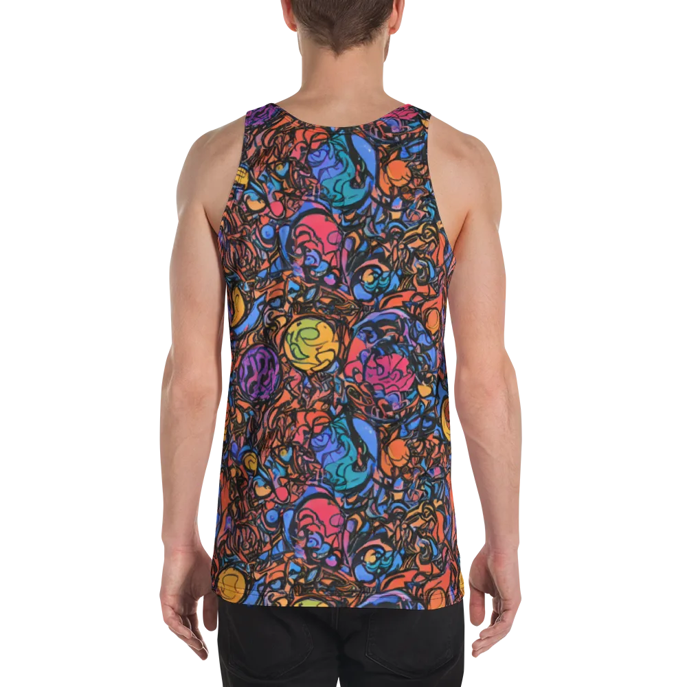 Neon Inkstorm on Men's Tank Top — Back