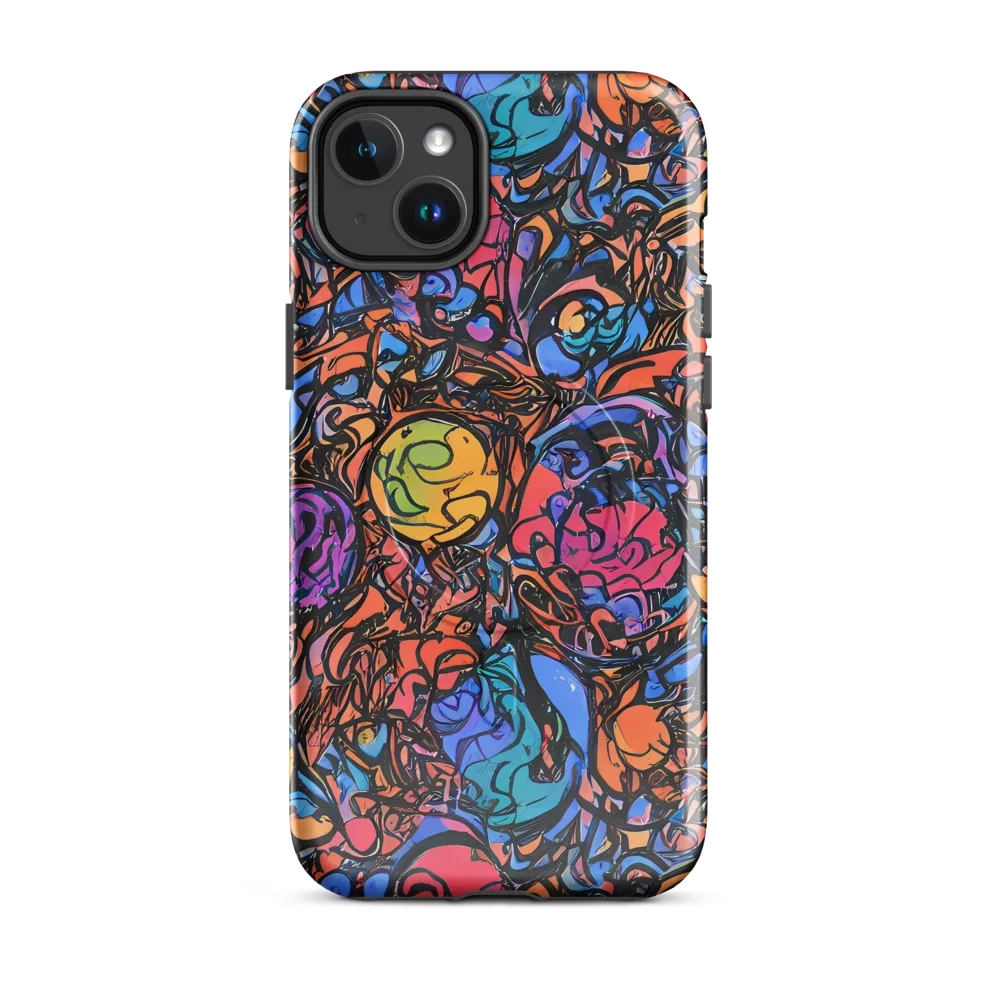 Neon Inkstorm on MagSafe Tough Case for iPhone® — Front