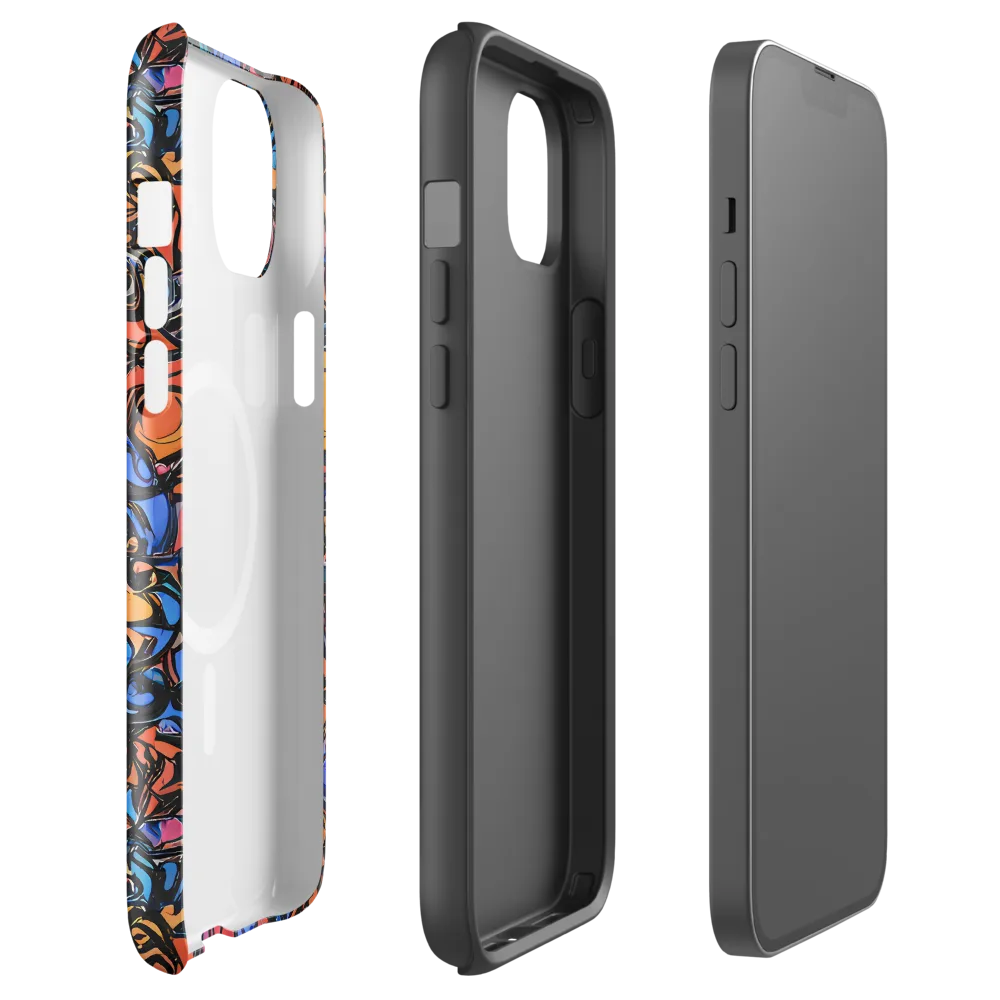 Neon Inkstorm on MagSafe Tough Case for iPhone® — Front