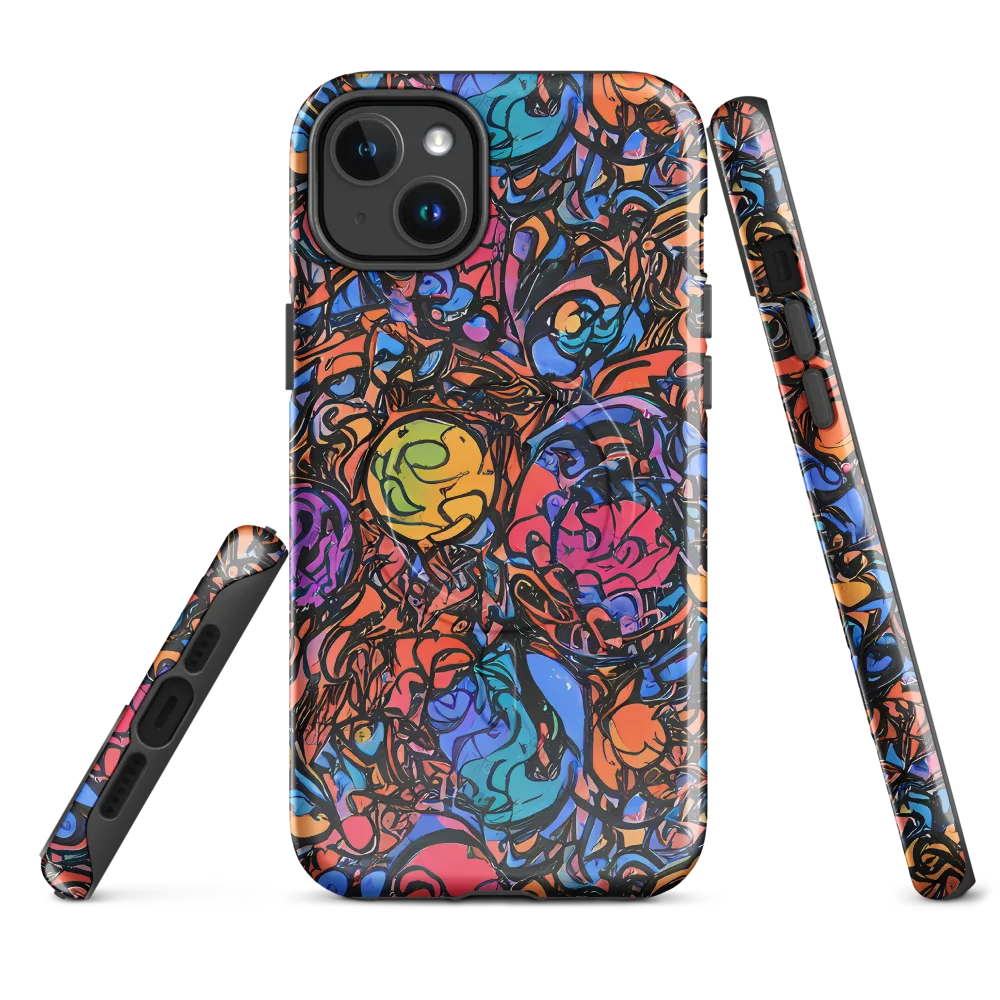 Neon Inkstorm on MagSafe Tough Case for iPhone® — Front
