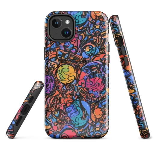 Neon Inkstorm on a MagSafe Tough Case for iPhone®