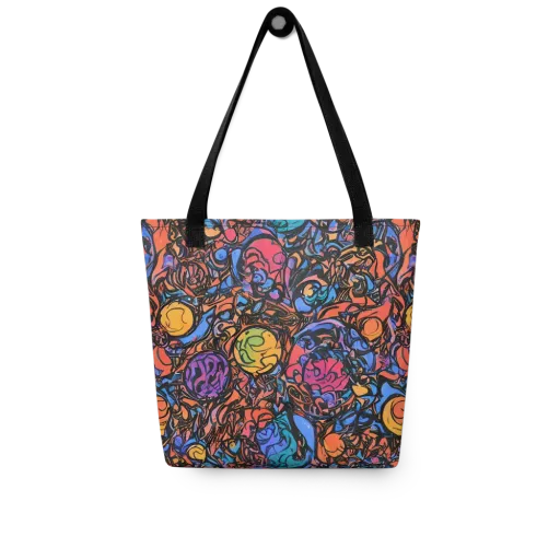 Neon Inkstorm on a Tote Bag