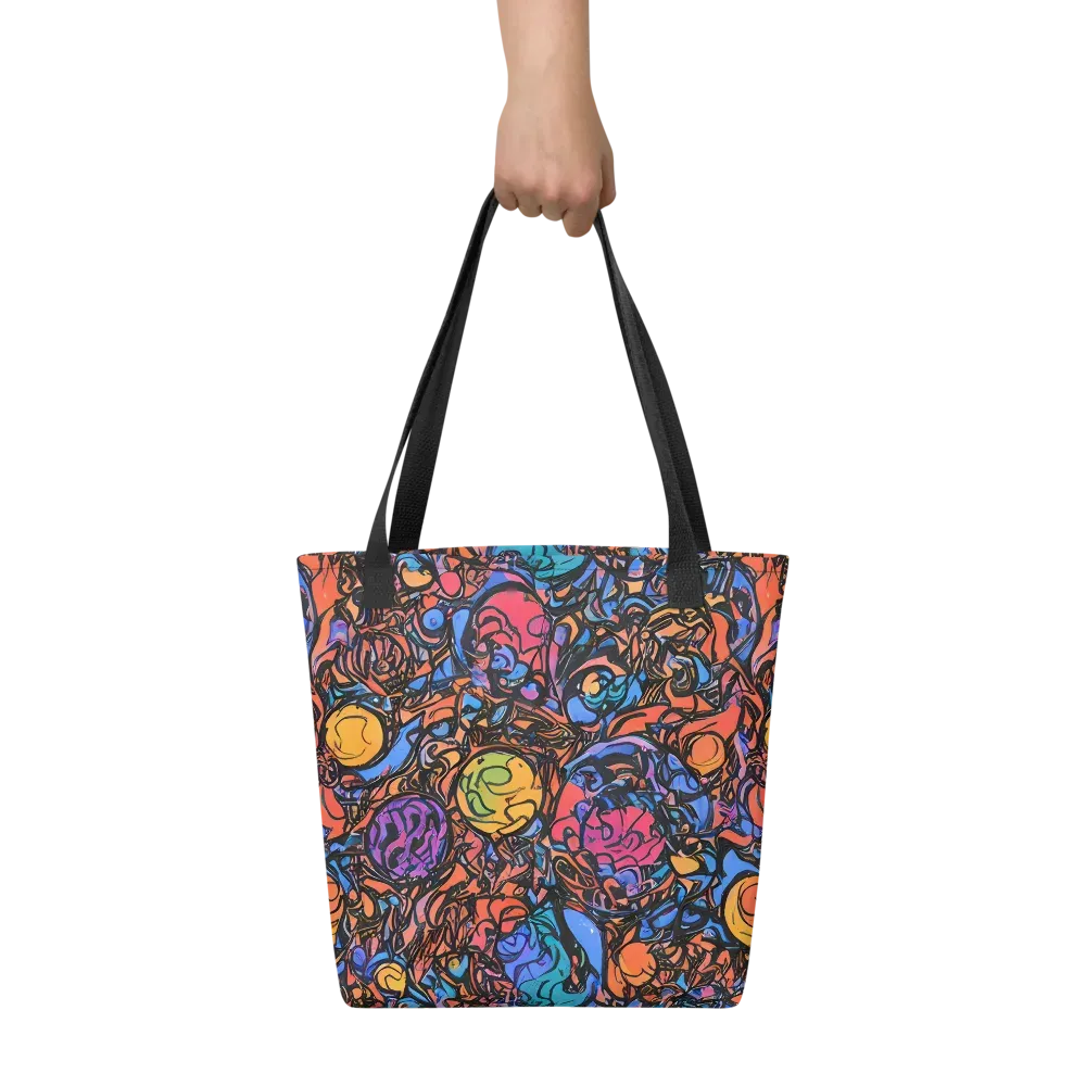 Neon Inkstorm on Tote Bag — Front