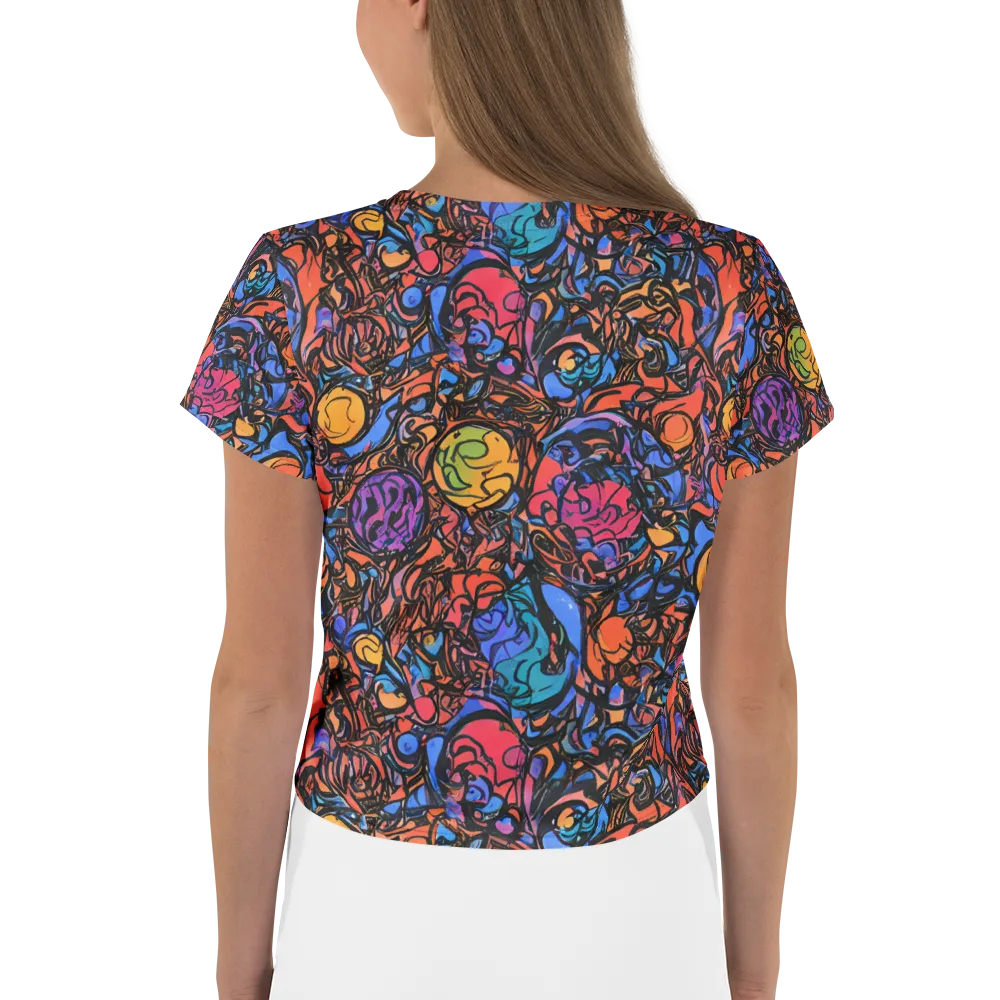 Neon Inkstorm on Crop Tee — Back