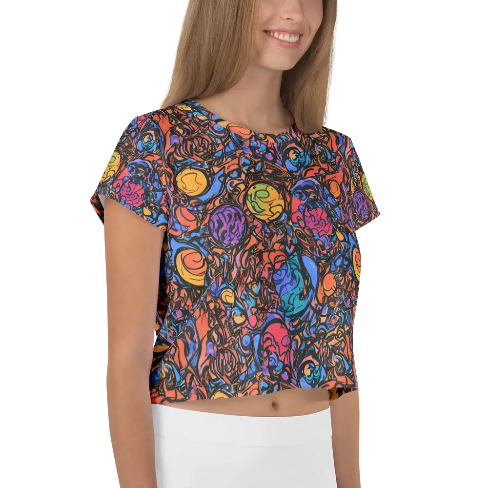 Neon Inkstorm on Crop Tee — Right