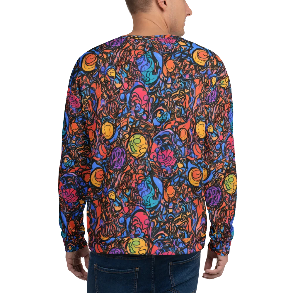 Neon Inkstorm on Sweatshirt — Back