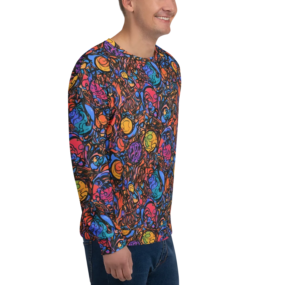 Neon Inkstorm on Sweatshirt — Right Front