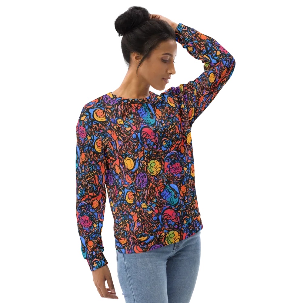 Neon Inkstorm on Sweatshirt — Right Front