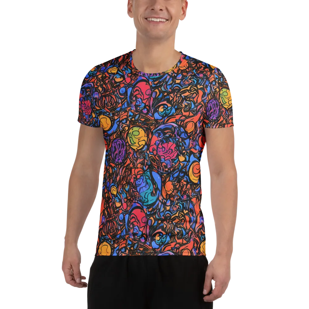 Neon Inkstorm on Men's Athletic T-Shirt — Front
