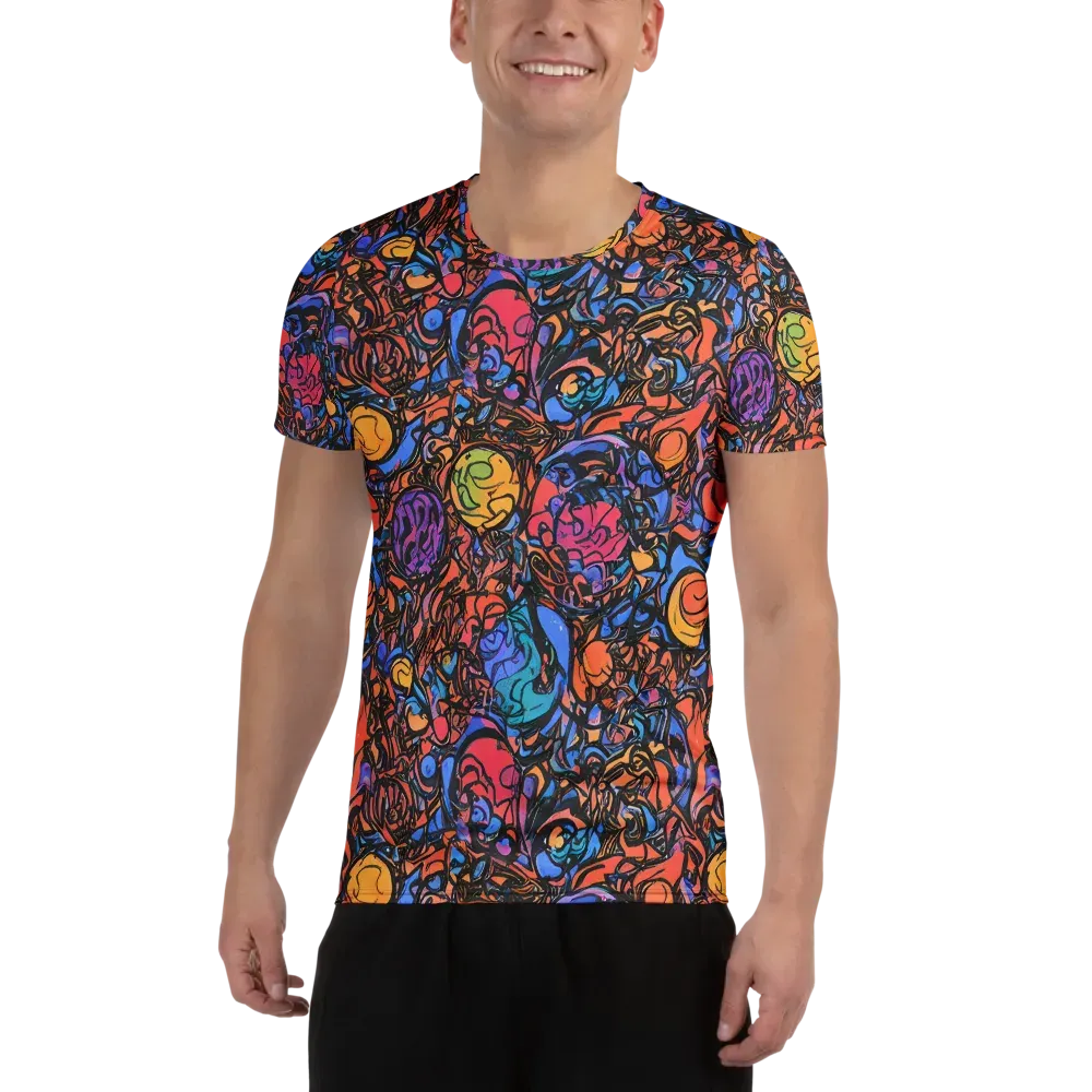 Neon Inkstorm on Men's Athletic T-Shirt — Front