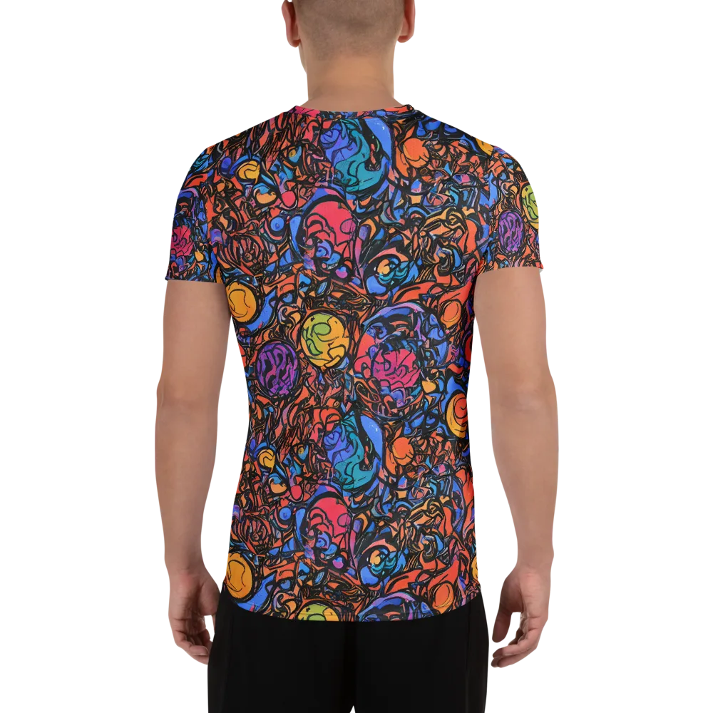 Neon Inkstorm on Men's Athletic T-Shirt — Back
