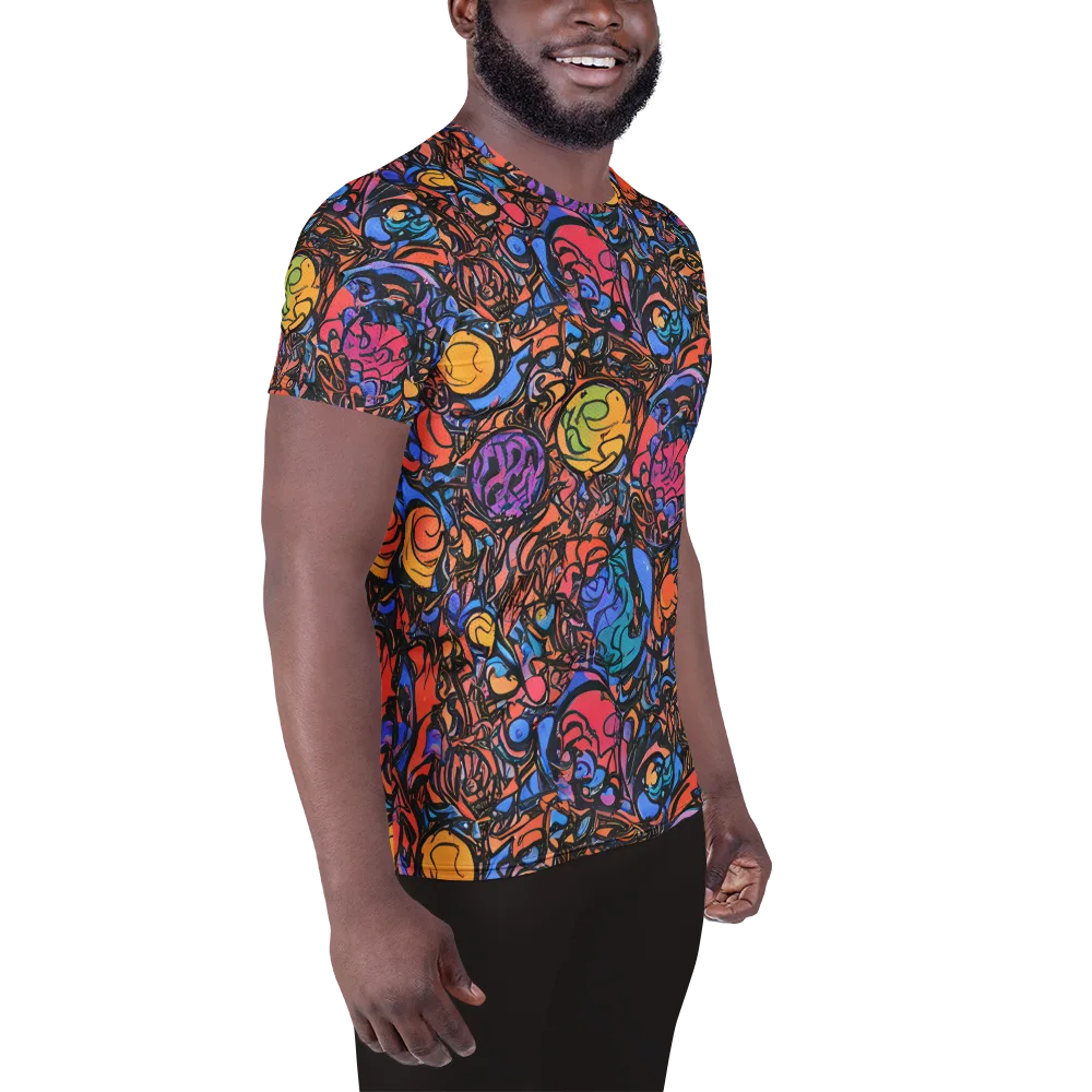 Neon Inkstorm on Men's Athletic T-Shirt — Right