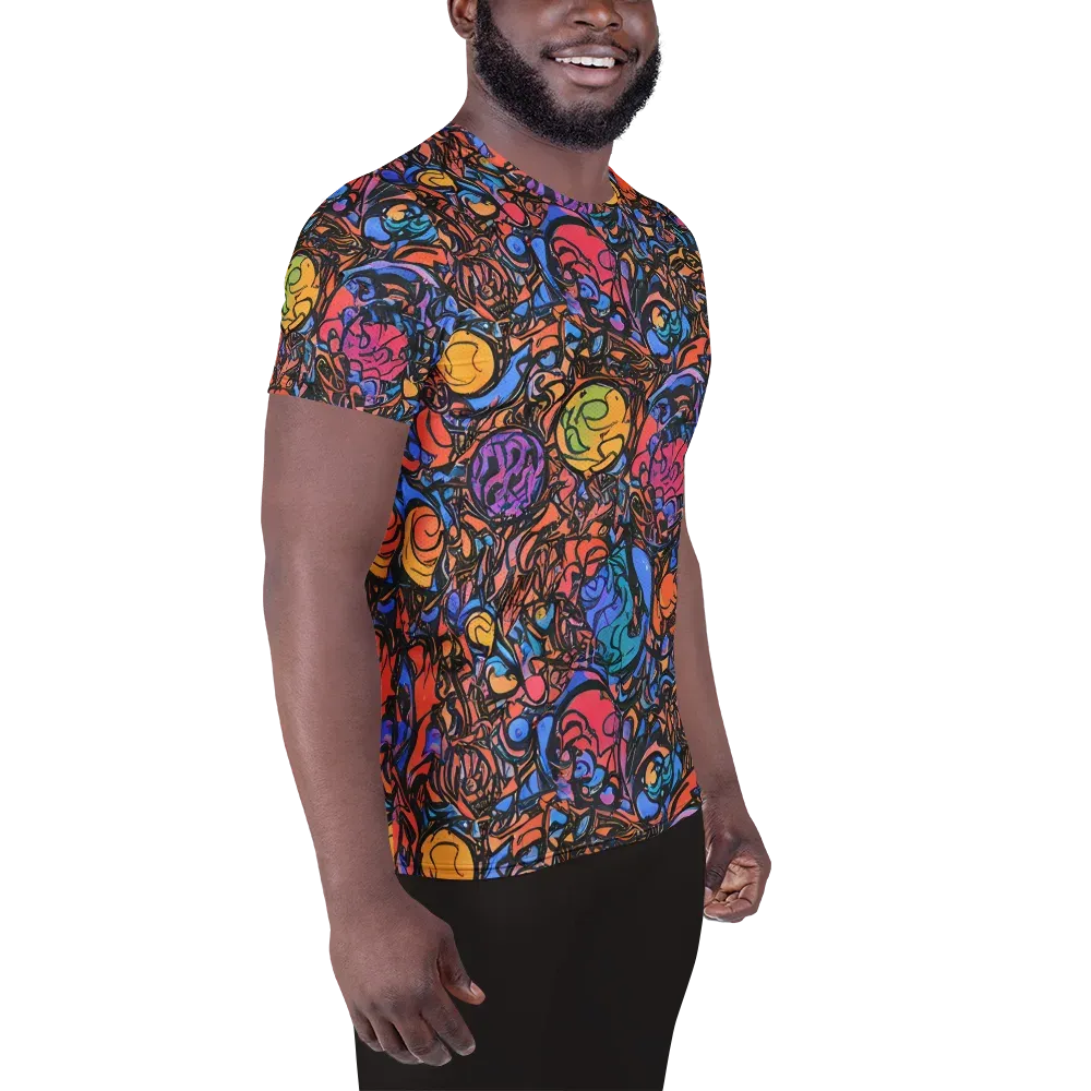 Neon Inkstorm on Men's Athletic T-Shirt — Right
