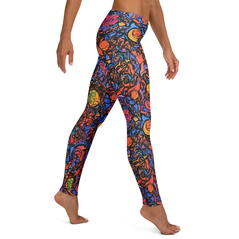 Neon Inkstorm on Leggings — Right
