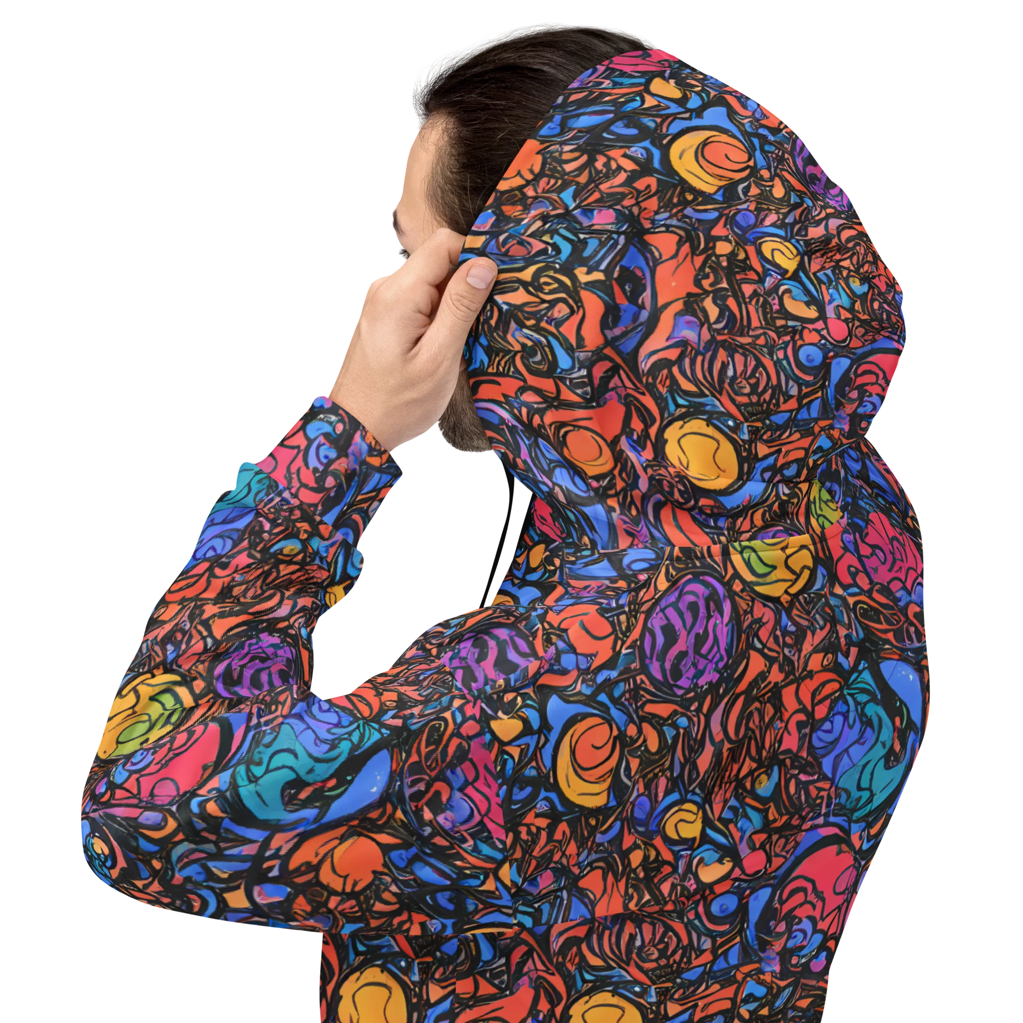 Neon Inkstorm on Hoodie — Back