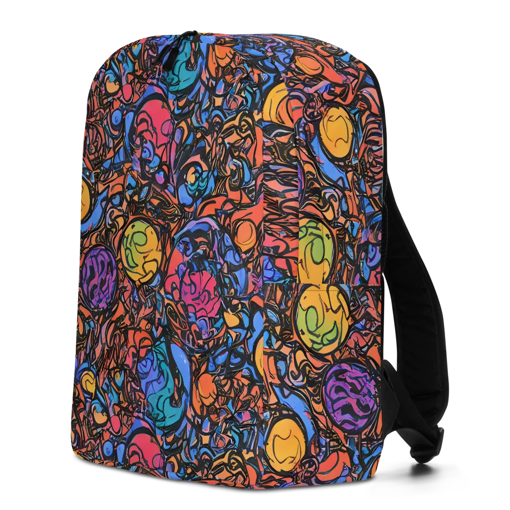 Neon Inkstorm on Minimalist Backpack — Left