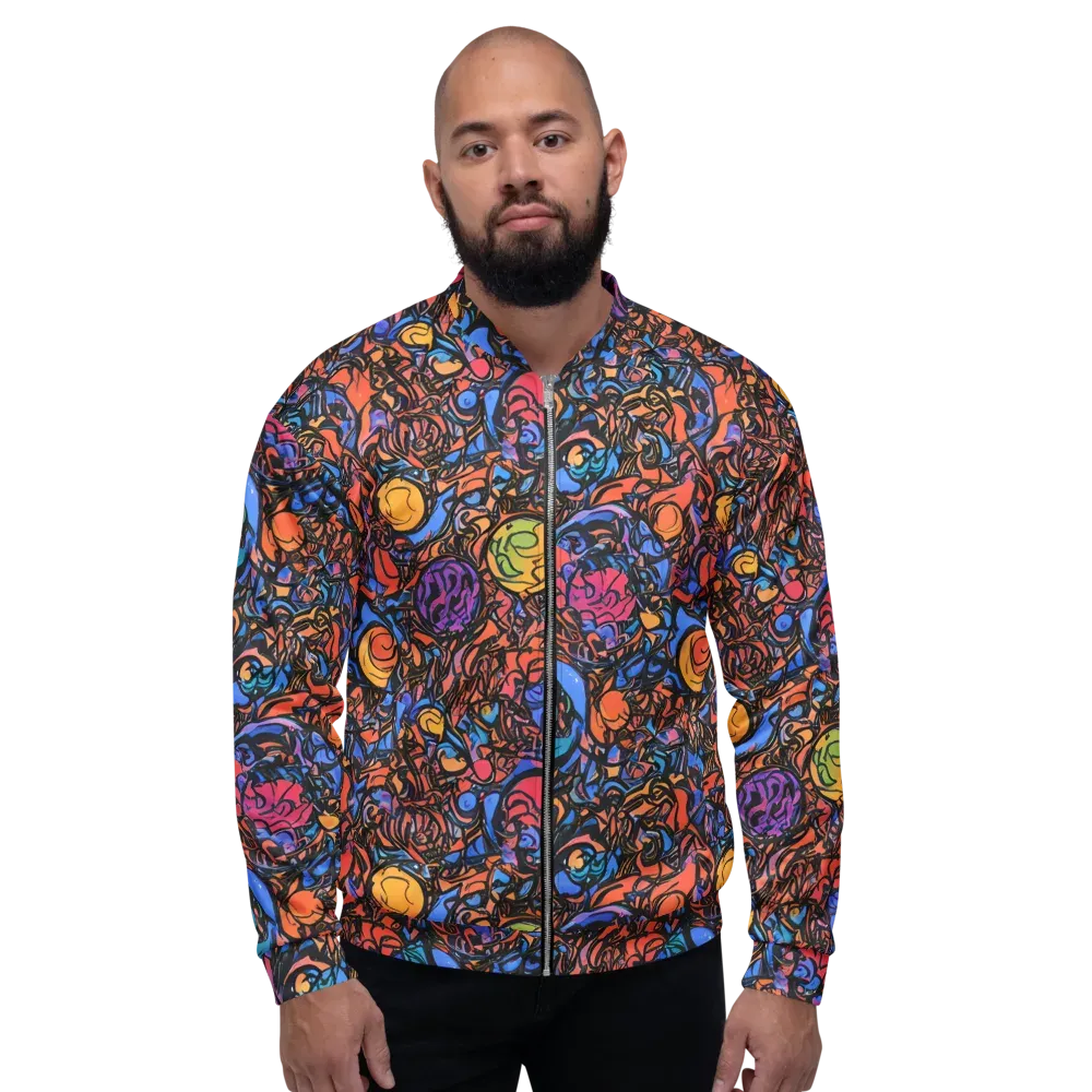 Neon Inkstorm on Bomber Jacket — Front