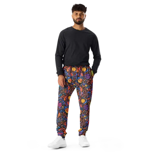 Neon Inkstorm on a Men's Joggers