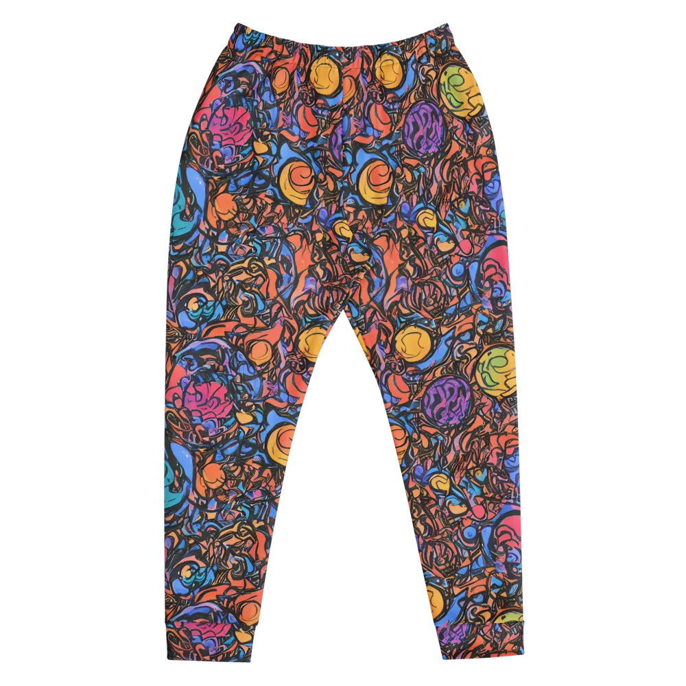 Neon Inkstorm on Men's Joggers — Front