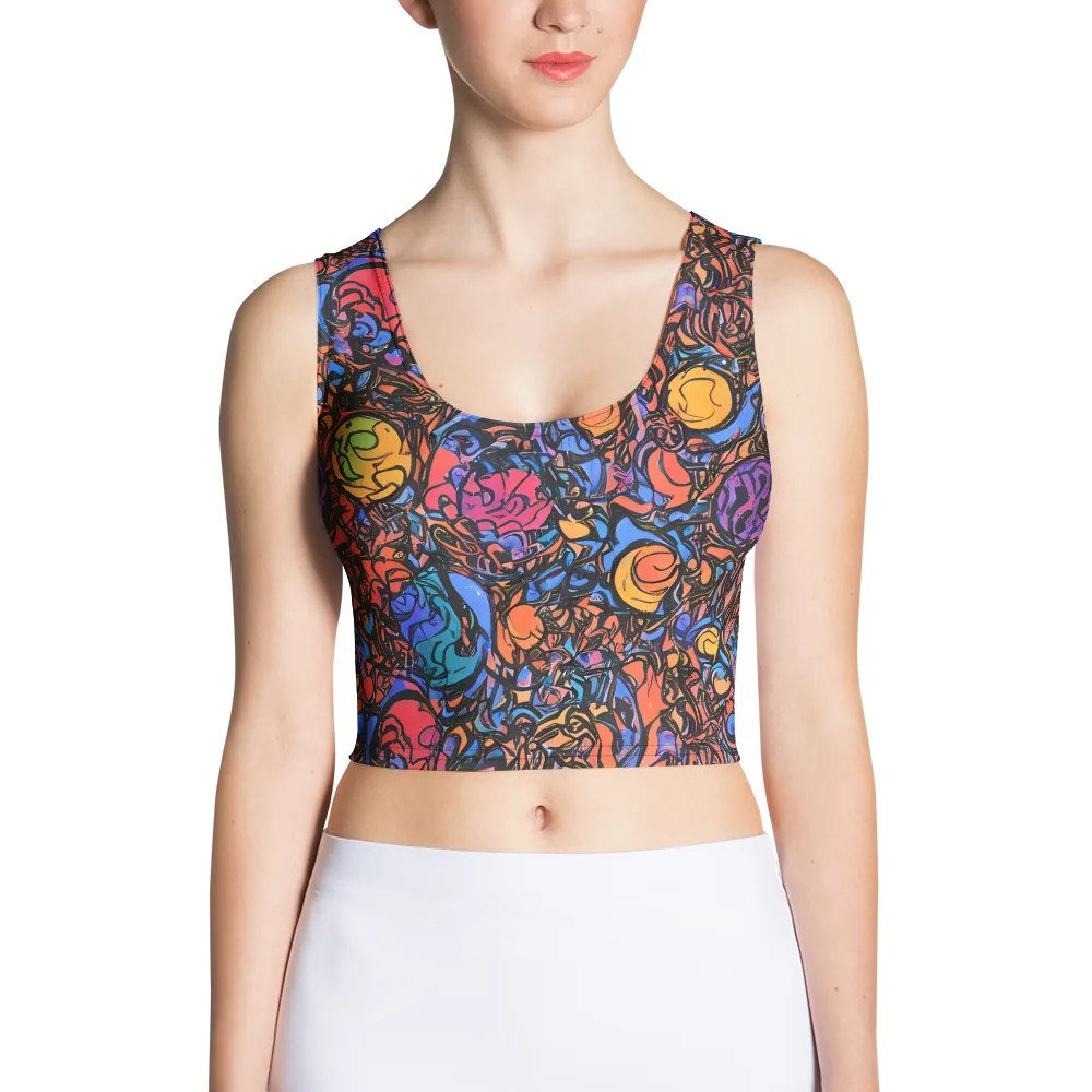 Neon Inkstorm on Crop Top — Front