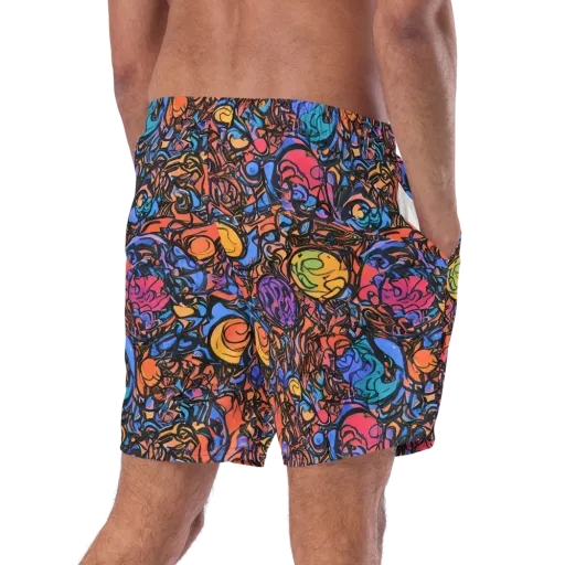 Neon Inkstorm on a Swim Trunks